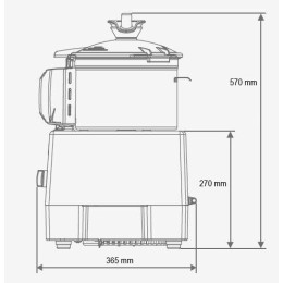 Combiné cutter / coupe légumes R752 Vitesse Variable 230V monophasé