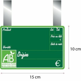 Etiquette à patte Bio Primeur  15 x 10 cm - par 10