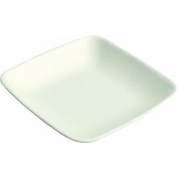 Mini assiette carrée bagasse 6,6 x 6,6 cm - par 50