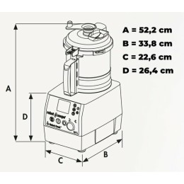 Cutter-blender chauffant Robot Cook 230V monophasé