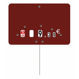 Étiquette Géotradi rouge neutre à roulettes 8 x 12 cm - par 10