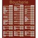 Tableau tarif boucherie Geotradi rouge