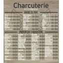 Tableau tarif charcuterie Geotradi bois
