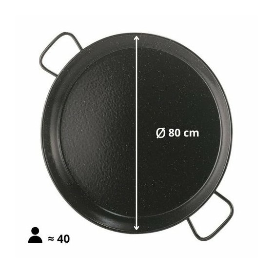 Plat à paëlla acier émaillé Garcima ø 80 cm