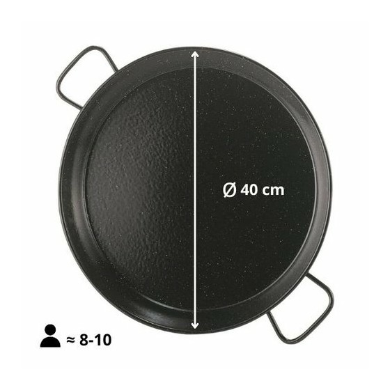Plat à paëlla acier émaillé Garcima ø 40 cm