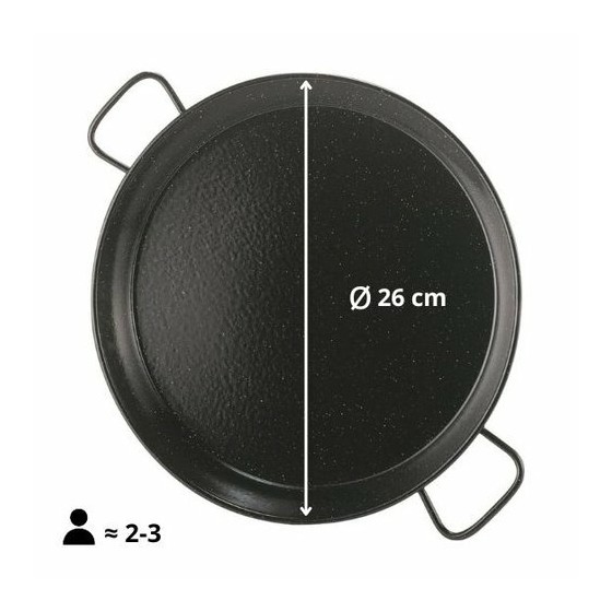 Plat à paëlla acier émaillé Garcima ø 26 cm