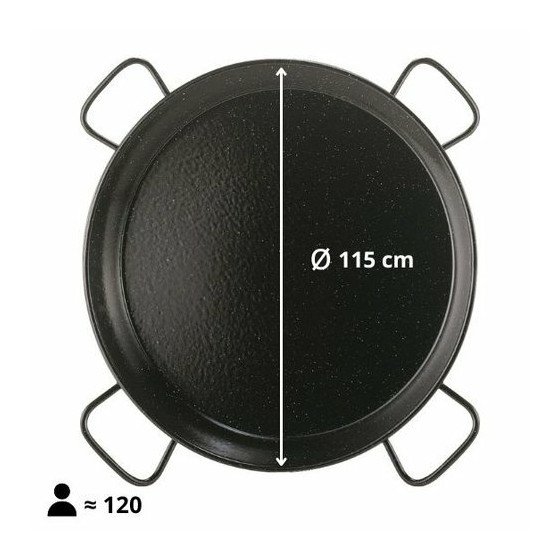 Plat à paëlla acier émaillé Garcima ø 115 cm