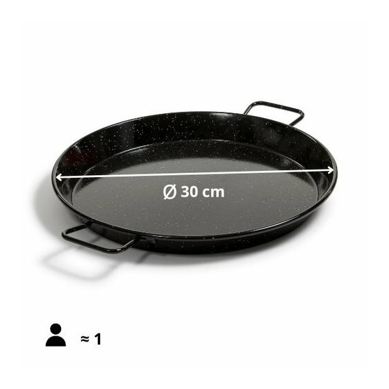 Plat à paëlla acier émaillé induction Garcima Ø 30 cm