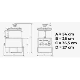 Combiné cutter / coupe légumes R502 400V Triphasé
