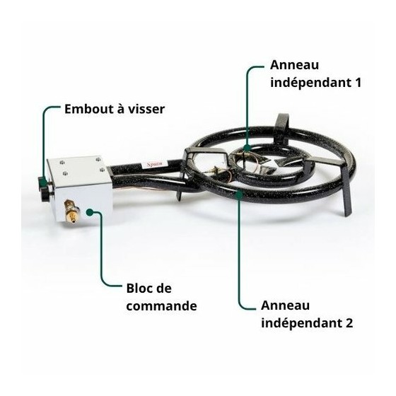 Réchaud à paella Pro ø 40 cm avec thermocouple Garcima