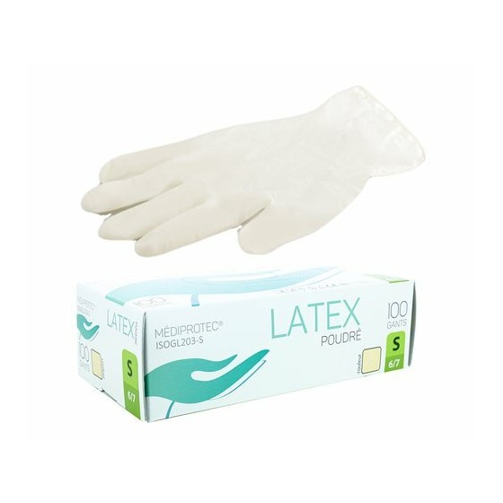 Gant latex naturel poudré S - par 100