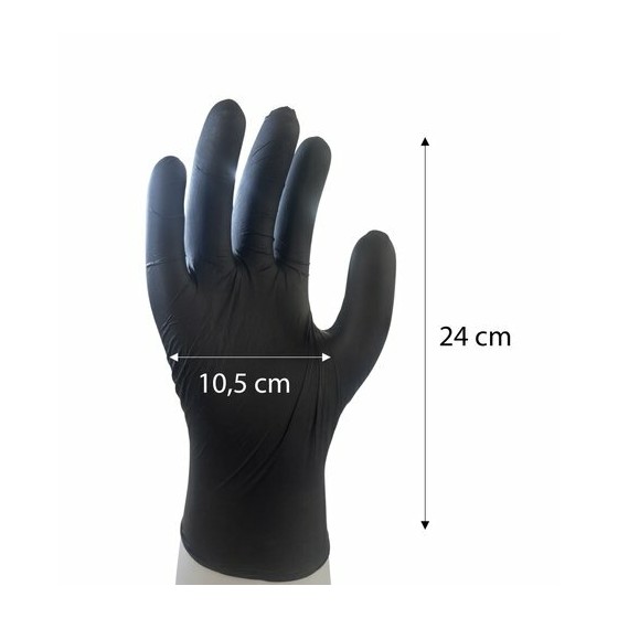Gant nitrile noir L - par 200