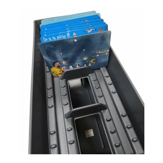 Boite rangement pour 60 étiquettes plastique noir 41 x 19 x 15 cm