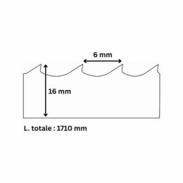 Lame de scie à os 16 x 1710 mm denture 6 mm - par 5