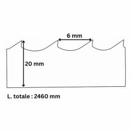 Lame scie à os 20 x 2460 mm denture 6 mm - par 5