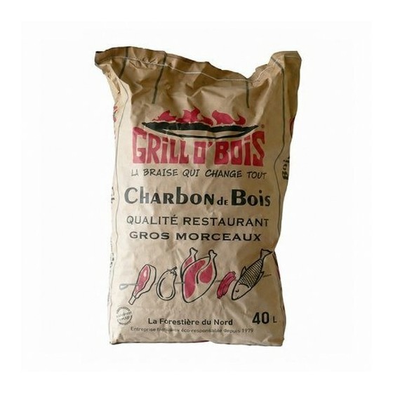 Charbon de bois Grill O Bois qualité Restaurant 40 L