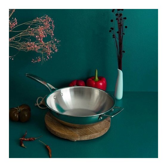 Wok Cristel Castel Pro inox ø 32 cm