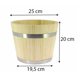 Tonneau Fustel pin naturel vernis ø 25 x 20 cm - par 2