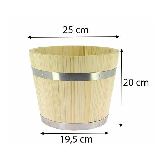 Tonneau Fustel pin naturel vernis ø 25 x 20 cm - par 2