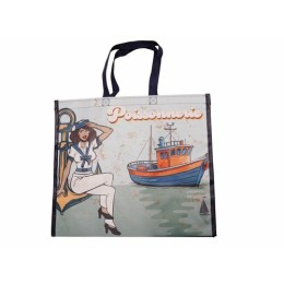 Sac PP tissé spécial poissonnerie vintage 40 x 35 + 20 cm - par 100