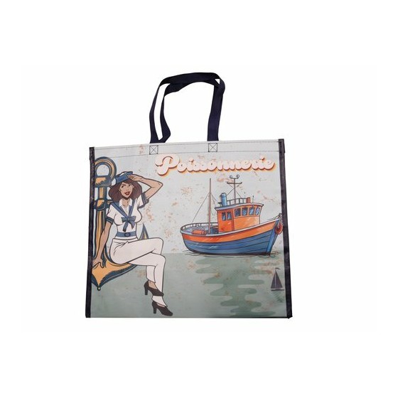 Sac PP tissé spécial poissonnerie vintage 40 x 35 + 20 cm - par 100