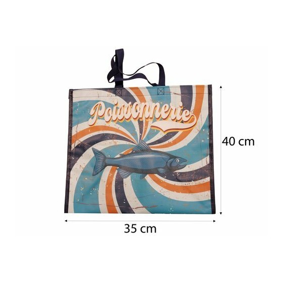 Sac PP tissé spécial poissonnerie vintage 40 x 35 + 20 cm - par 100