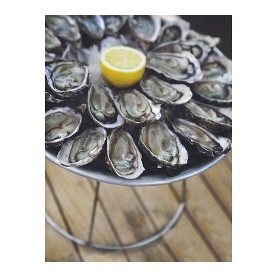 Plateau fruits de mer inox rond  Ø 36 cm