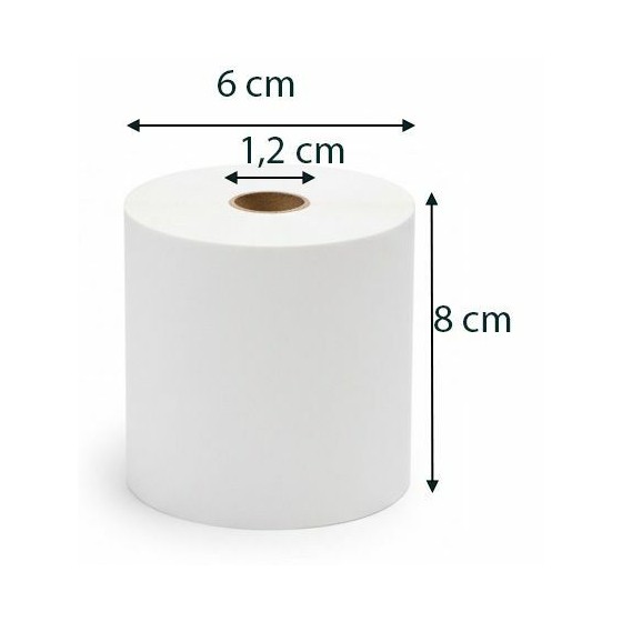 Bobine thermique continue 8 x 6 x 1,2 cm - par 50