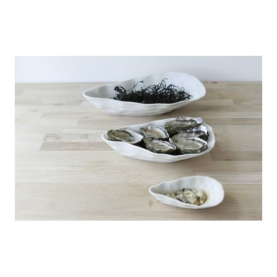 Plat huître céramique non émaillée 160 cl - par 6