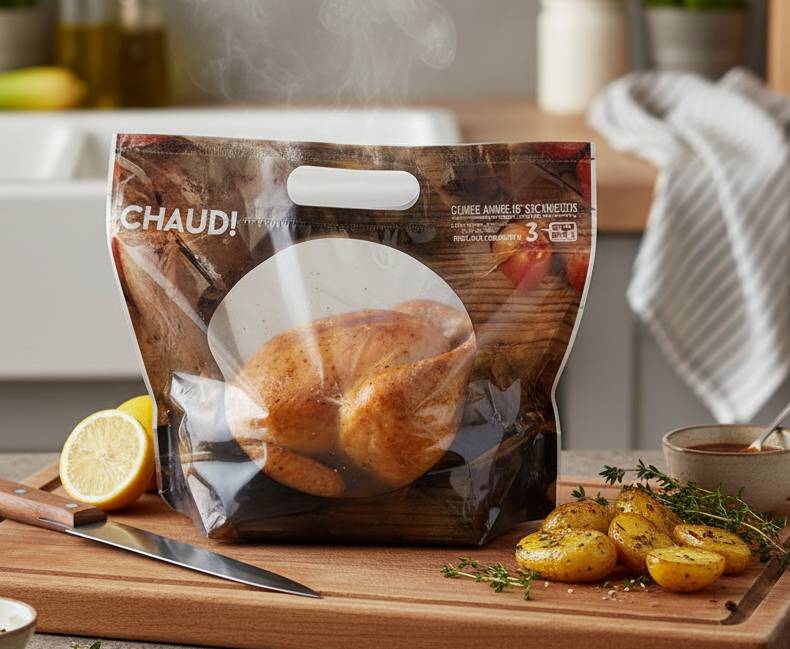 Sac plastique poulet
