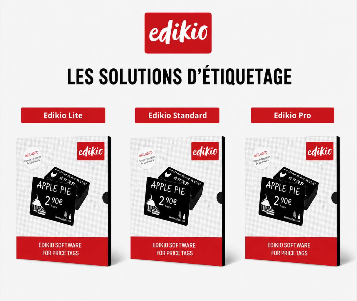Comparaison logiciel Edikio Lite Standard et Pro