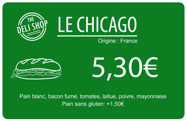 Etiquette boulangerie verte