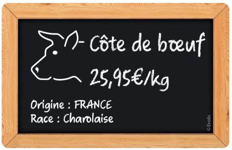 Etiquette boucherie noire