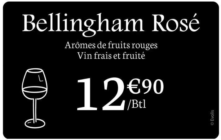 Etiquette pour caviste noire