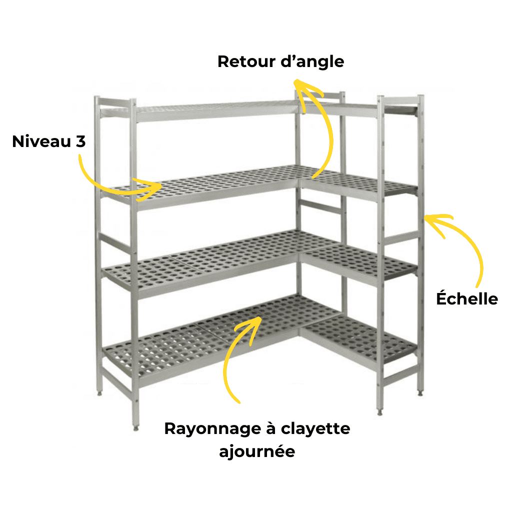 Schéma kit rayonnage Duralinox