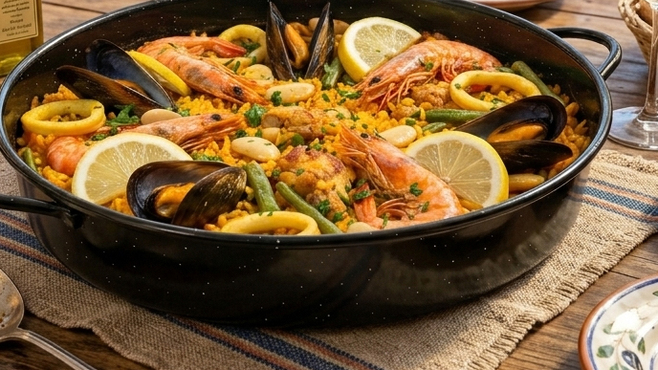 Poêle à paella profonde