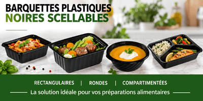 Barquette plastique noire scellable