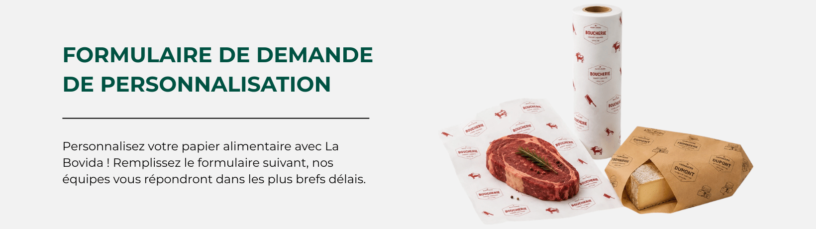 personnalisation de papier alimentaire